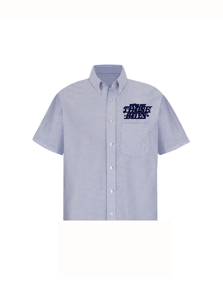 WE'RE NOT THOSE BOYS GAS STATION BUTTON UP